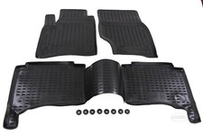 Tapis De Sol Caoutchouc À Bords Hauts Pour VW Touareg 2002-2010 Noir