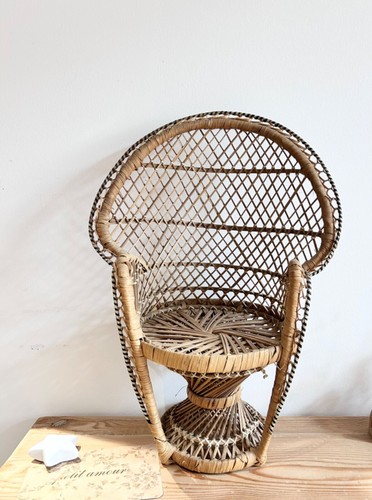 Fauteuil rotin poupée - fauteuil,