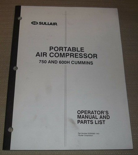 Sullair 750 600h cummins air - sullair,