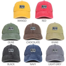 Boo Patch Washed Pigment Dyed Soft Trucker Baseball Cap - FREE SHIPPING