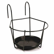 Manique Fleur Noir Ø16cm Pour un Instant Support Panier Crochet Suspendre