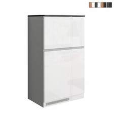 Ensemble de meubles cache-frigo encastrable et porte-épices pour cuisine linéair
