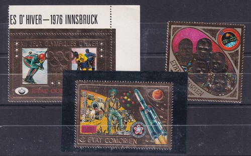 Timbres comores poste - timbres, or