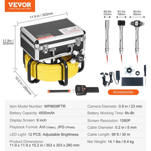 Vevor caméra inspection - vevor,