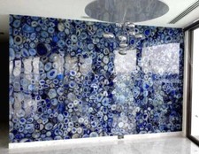 Bleu Agate Pierre Table à