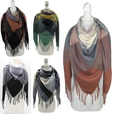 Êcharpe Carreaux Tartan Châle plaid Foulard Laine Hiver femme