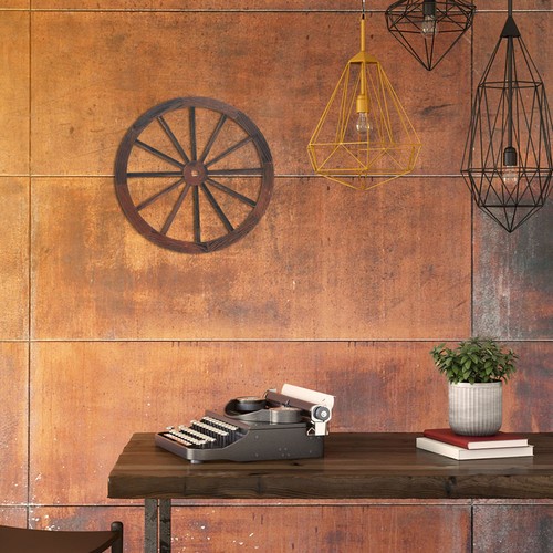 Roue chariot en bois - ,