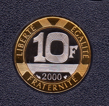 10 FRANCS 2000 FDC SORTIE DU COFFRET BE