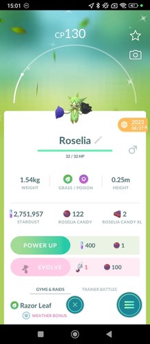 Roselia shiny registred 30 - roselia, or