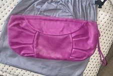 Sac pochette en cuir rose BRONTIBAY Paris
