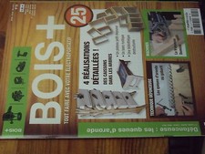 8µ? Revue BOIS + n°25 Plans encarté Plateau dejeuner Banc rustique Bibliotheque