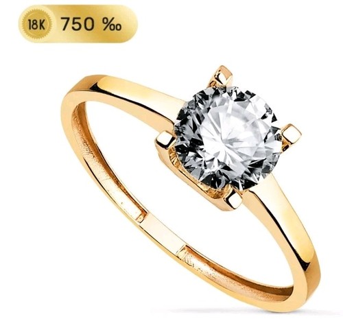 Bague jaune 18k 750 avec - jaune,