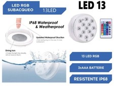 Lumière 13 LED RGB Télécommande Piscine Imperméable Sous-Marine Aquariums Mar