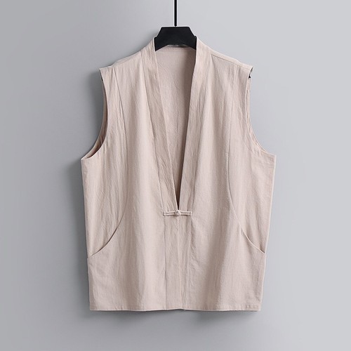 Gilet homme japonais coton lin - japonais,