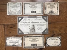 LOT DE 7 ASSIGNATS 50, 25, 10