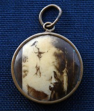 Petite Médaille Religieuse Ancienne Sacré-Coeur Jésus et Marguerite-Marie Medal