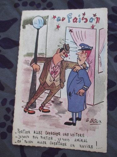 Cpsm humour portier allez - humour,