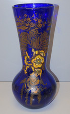-VASE LEGRAS BLEU NUIT décor
