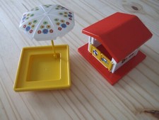 PLAYMOBIL VINTAGE 1985 ref: 3497 Bac À Sable Maisonette parc de jeux Enfants TBE