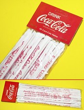 40 Ancienne COCA COLA Pailles Emballage D'Origine 70er 25cm En Papierhülsen
