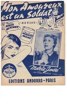 PARTITION 2 TITRES  " MON AMOUREUX EST UN SOLDAT "  PVG +  VITO VITO . ACCORDEON