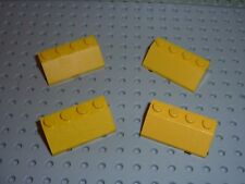 4x LEGO Yellow Slope Bricks