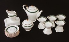 Service à café en faïence de Salins verseuse sucrier pot à lait tasses soucoupes