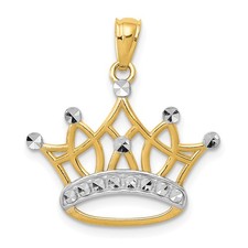 Pendentif Couronne En Or Jaune