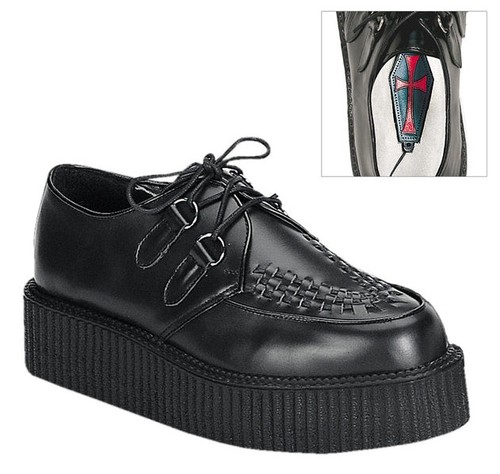 Demonia black leather - black,