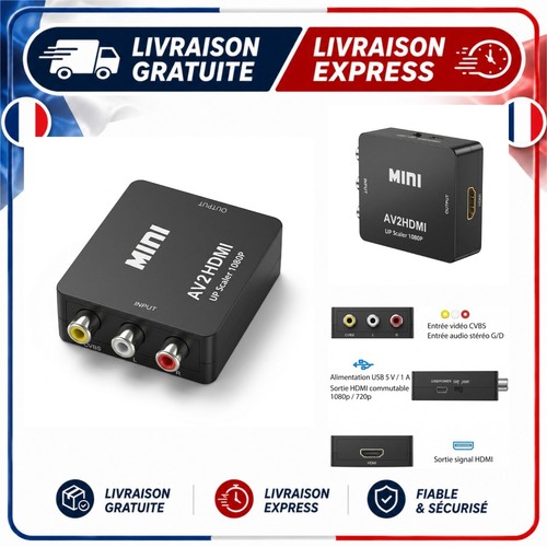 Convertisseur rca vers hdmi - convertisseur,