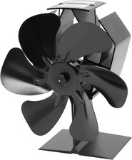 Ventilateur Poêle à Bois 6 Pales + Thermomètre –Éco Énergie Silencieux Chauffage