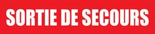 Plaque de porte "sortie de secours"