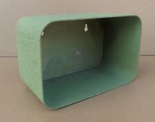 Ancien CASIER CUBE MURAL industriel étagère métal vert vintage déco usine #4