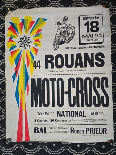 Affiche moto cross national - moto-cross, à