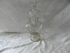 Ancienne bouteille à sujet Legras / buste Alsacienne en verre soufflé