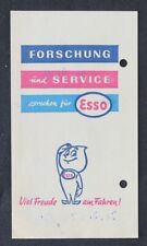 Facture HUILE ESSO goutte Forschung illustrée billhead 110