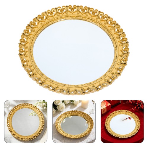 Plateau miroir doré - ,