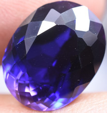 Très Propre 13.95 CT Naturel Violet Tanzanite Bleue If Ggl Certifié Ample Gemme