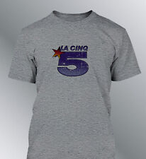 tee shirt La Cinq TV Vintage années 80  télévision francaise  tele 5 aspect usé