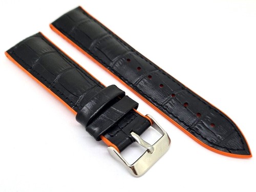 Bracelet montre noir orange - noir, 22