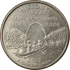 [#769465] Pièce de monnaie, États-Unis, Missouri, Quarter, 2003, U.S. Mint, Philadelphie