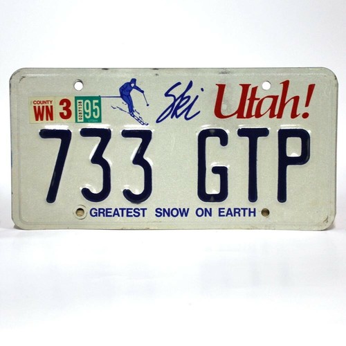 Plaque immatriculation utah - us,