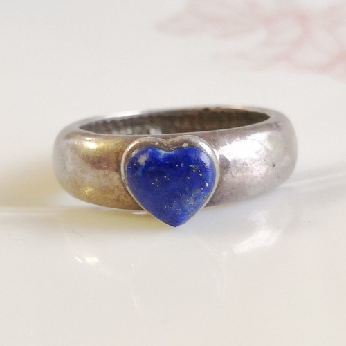 Ancienne bague coeur argent - bague,