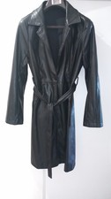 TRENCH SIMILI CUIR NOIR T.M 