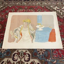Maurice Brianchon Lithographie FEMME À SA TOILETTE 1956 Ex HC B État Rarissime !