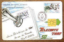 TAAF CACHET POSTAL TÉLÉCARTE