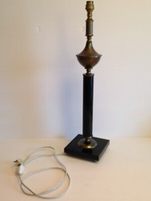 Ancienne Grande  Lampe Art Déco Marbre & Laiton   Années  40's 50's
