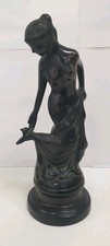 femme sculpture statue 26 cm bronze style art nouveau antique