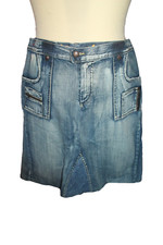 JUPE COURTE JEANS °°°  KAPORAL 5  °°° USEE/DELAVEE . W33 / T 41