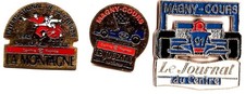 Media _ Presse _Centre France _MAGNY COURS-La Montagne-Pétanque _Lot de 3 Pin's*